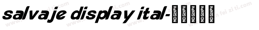 salvaje display ital字体转换